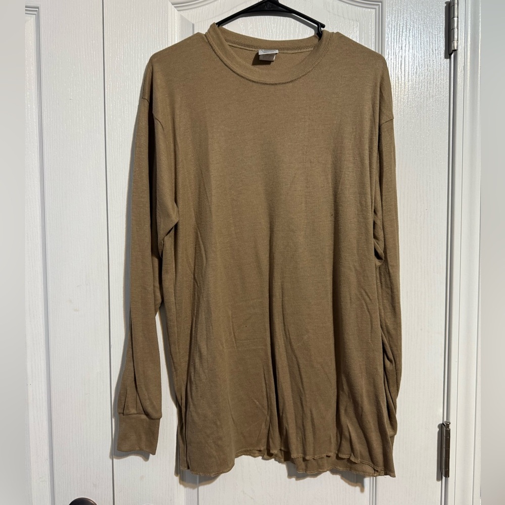Vintage 80s Cabela’s USA Thermax Thermal Long-Sleeve Brown Shirt- Size LT 🤎